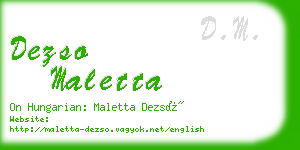 dezso maletta business card